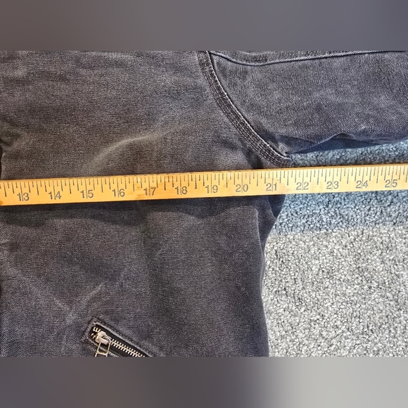 Carhartt Vintage 90's Chore Barn Jacket Fleece Lined Faded Black Grey Outdoors - Picture 12 of 13